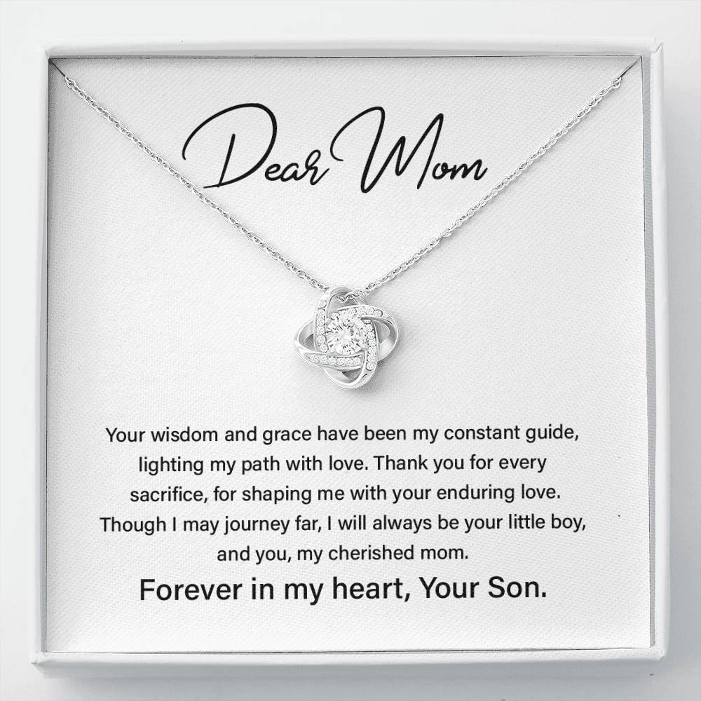 Dear Mom Mother’s Day Necklace For Cherished Mom Best Birthday Gift Thoughtful Anniversary Jewelry Unique Christmas Necklace Thoughtful Necklace With Message Card Just Because Necklace