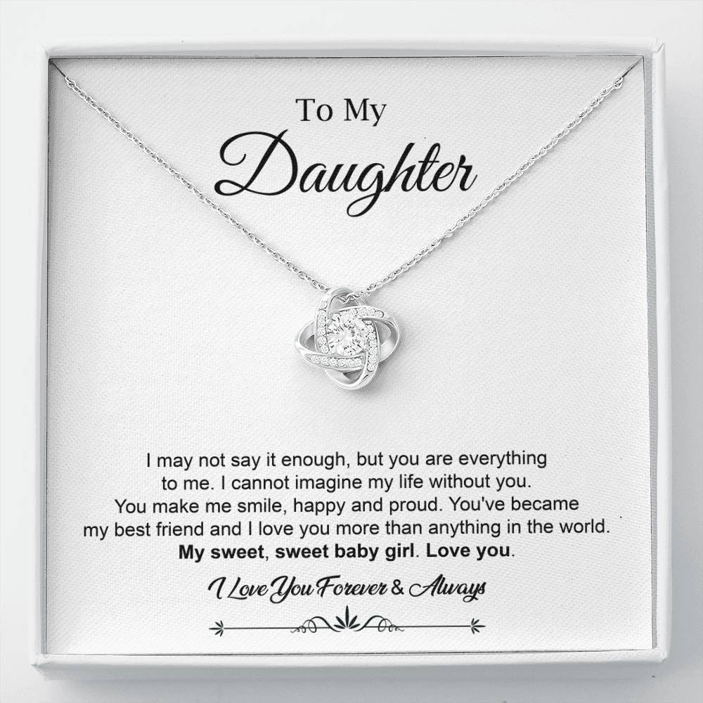 Daughter Necklace Gift – Sweet Baby Girl Message
