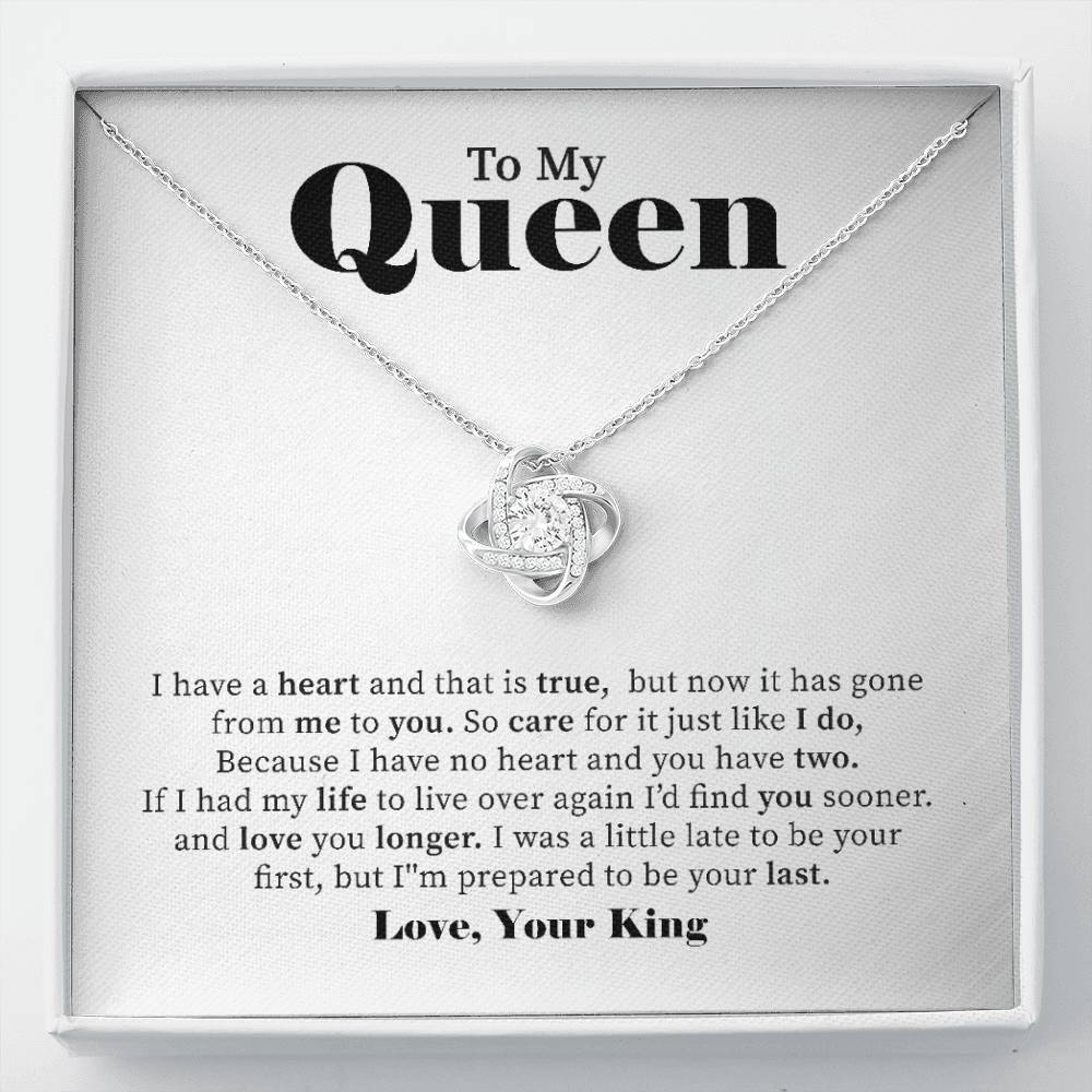 To My Queen Necklace Gift From Your King