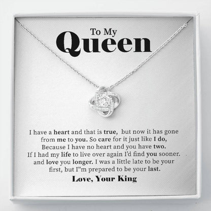 To My Queen Necklace Gift From Your King