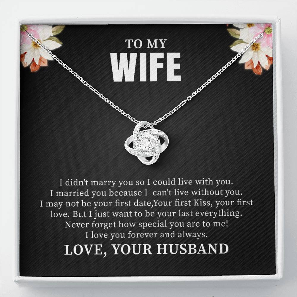 To My Wife Necklace Gift From Husband With Message Card