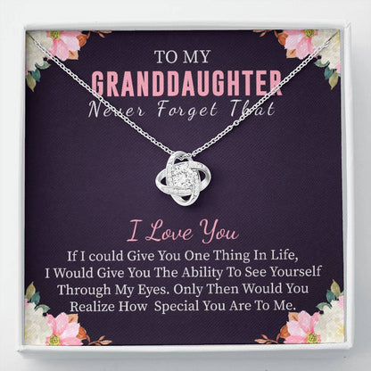 To My Granddaughter Necklace Gift From Grandma