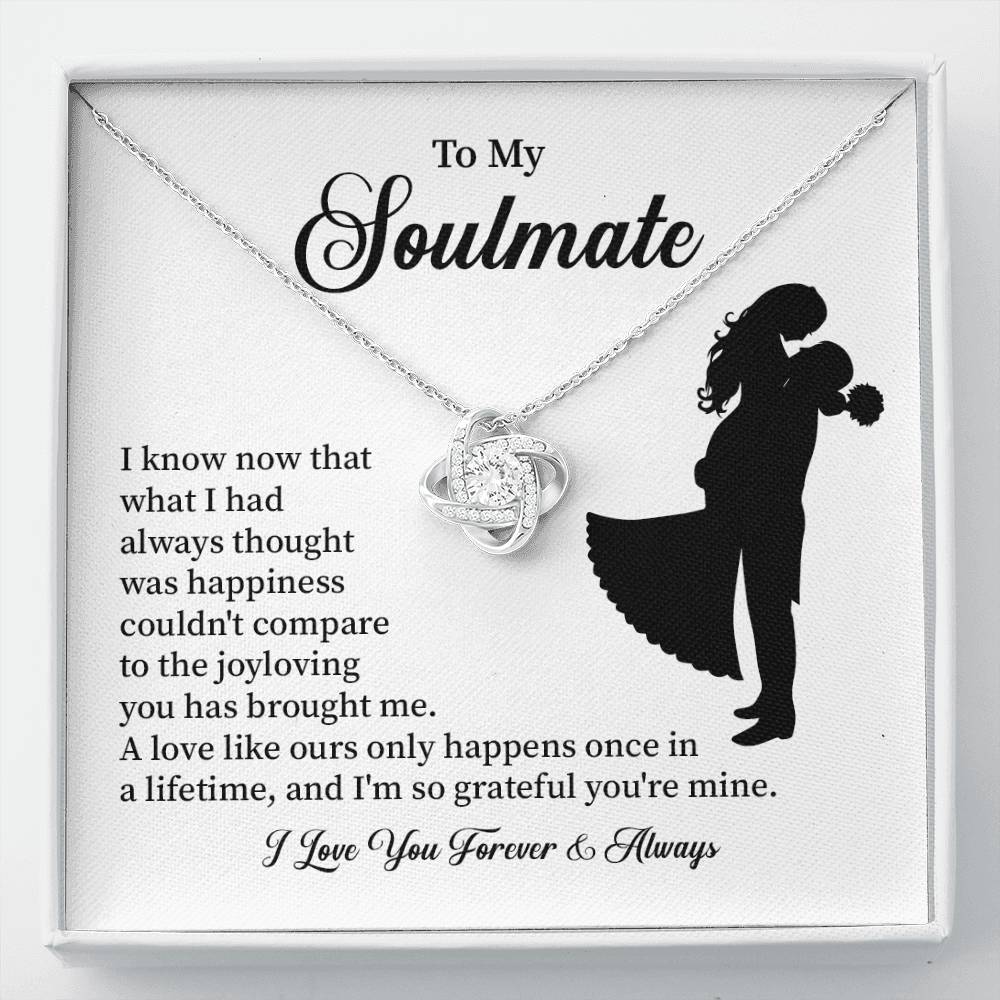 Soulmate Necklace – Gift for Wife or Girlfriend with Romantic Message
