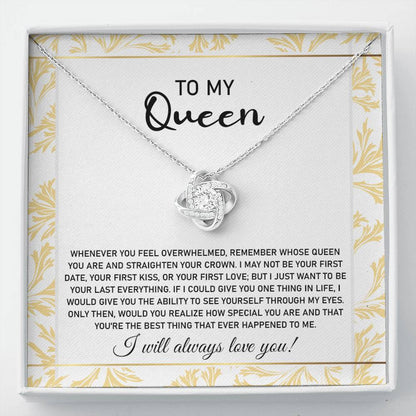To My Queen Necklace Gift with Empowering Message