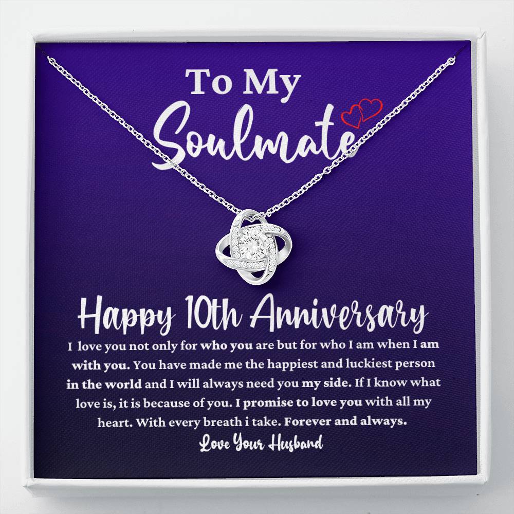 10th Anniversary Necklace for Soulmate