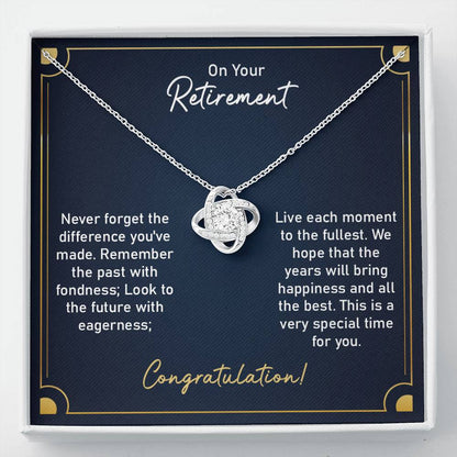 Retirement Necklace Gift for Women with Elegant Message Card