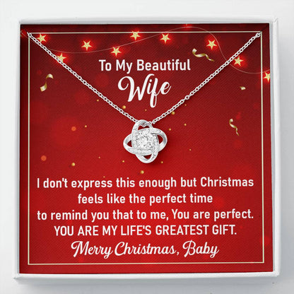 Christmas Gift Necklace for Wife from Husband With Message Card