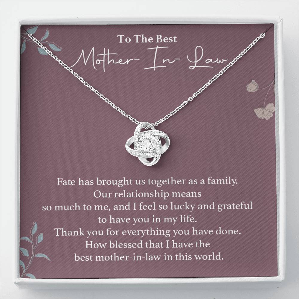 To The Best Mother-in-law Necklace Necklace For Thanking Mother-in-law Necklace For Mother-in-law On Wedding Day Necklace For Groom’s Mother Special Bond With Mother-in-law Necklace Sentimental Keepsake For Mother-in-law Best Mother-in-law Necklace Gift