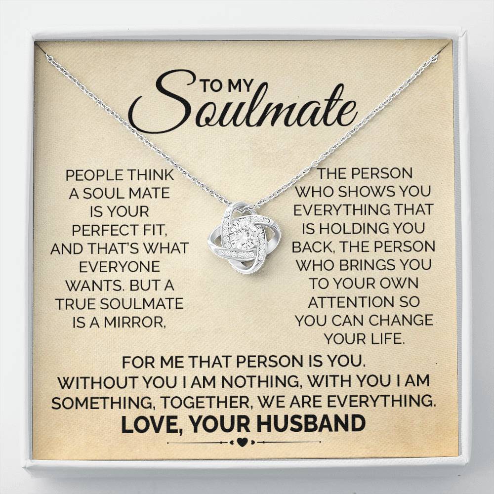 Soulmate Necklace Gift from Husband to Wife