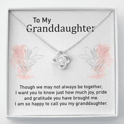 Granddaughter Necklace Gift with Loving Message Card
