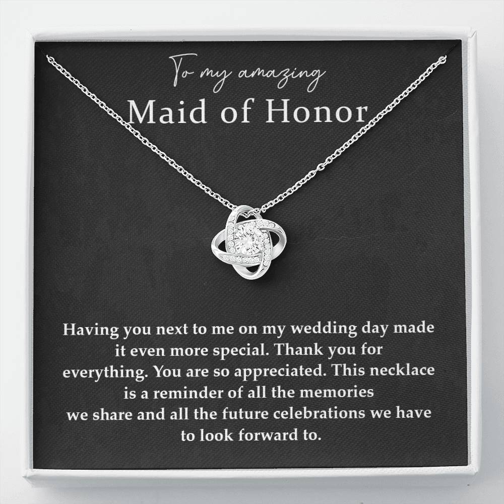 Wedding Day Necklace For Maid Of Honor Friendship Necklace For Maid Of Honor Jewelry Gift For Maid Of Honor Meaningful Gift For Maid Of Honor Emotional Gift For Maid Of Honor Special Gift For Maid Of Honor Necklace For Maid Of Honor Thank You Gift