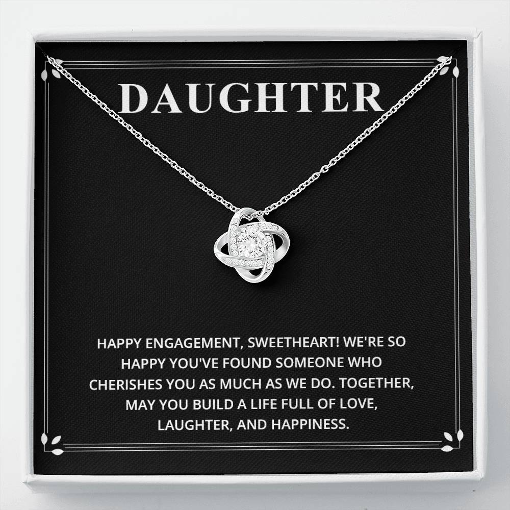 Daughter Happy Engagement Necklace Daughter Engagement Necklace Happy Engagement Gift For Daughter Sentimental Gift For Daughter’s Engagement Jewelry Gift For Daughter’s Engagement Daughter Love And Joy Gift Meaningful Engagement Gift For Daughter