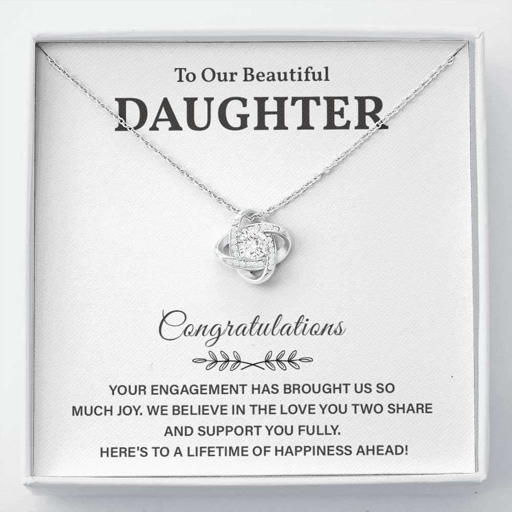 To Our Beautiful Daughter Engagement Necklace Gift Dad Sentimental Gift For Daughter’s Engagement Jewelry Gift For Daughter’s Engagement Daughter’s Special Day Necklace Meaningful Engagement Gift For Daughter Engagement Jewelry For Daughter