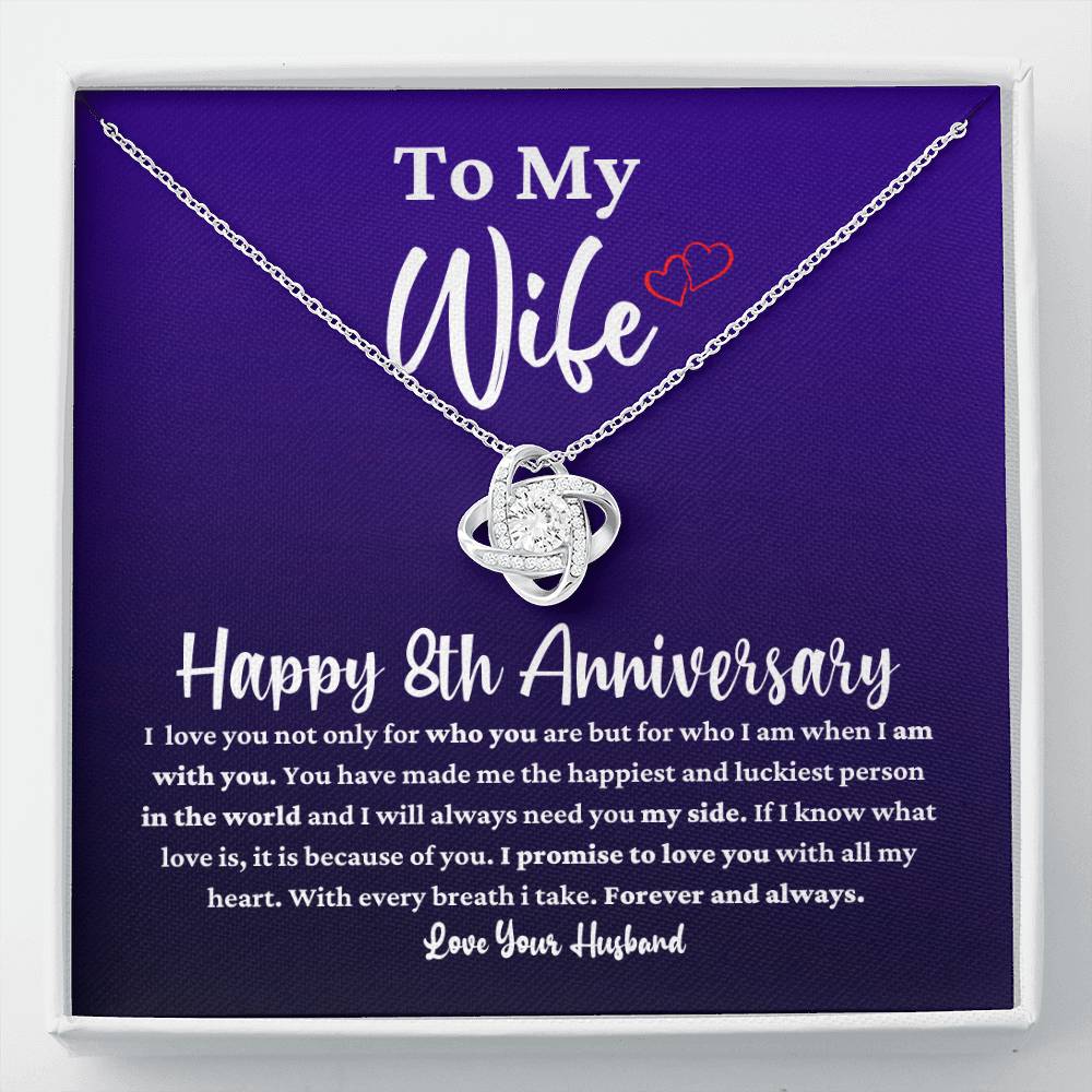 8th Anniversary Necklace for Wife from Husband