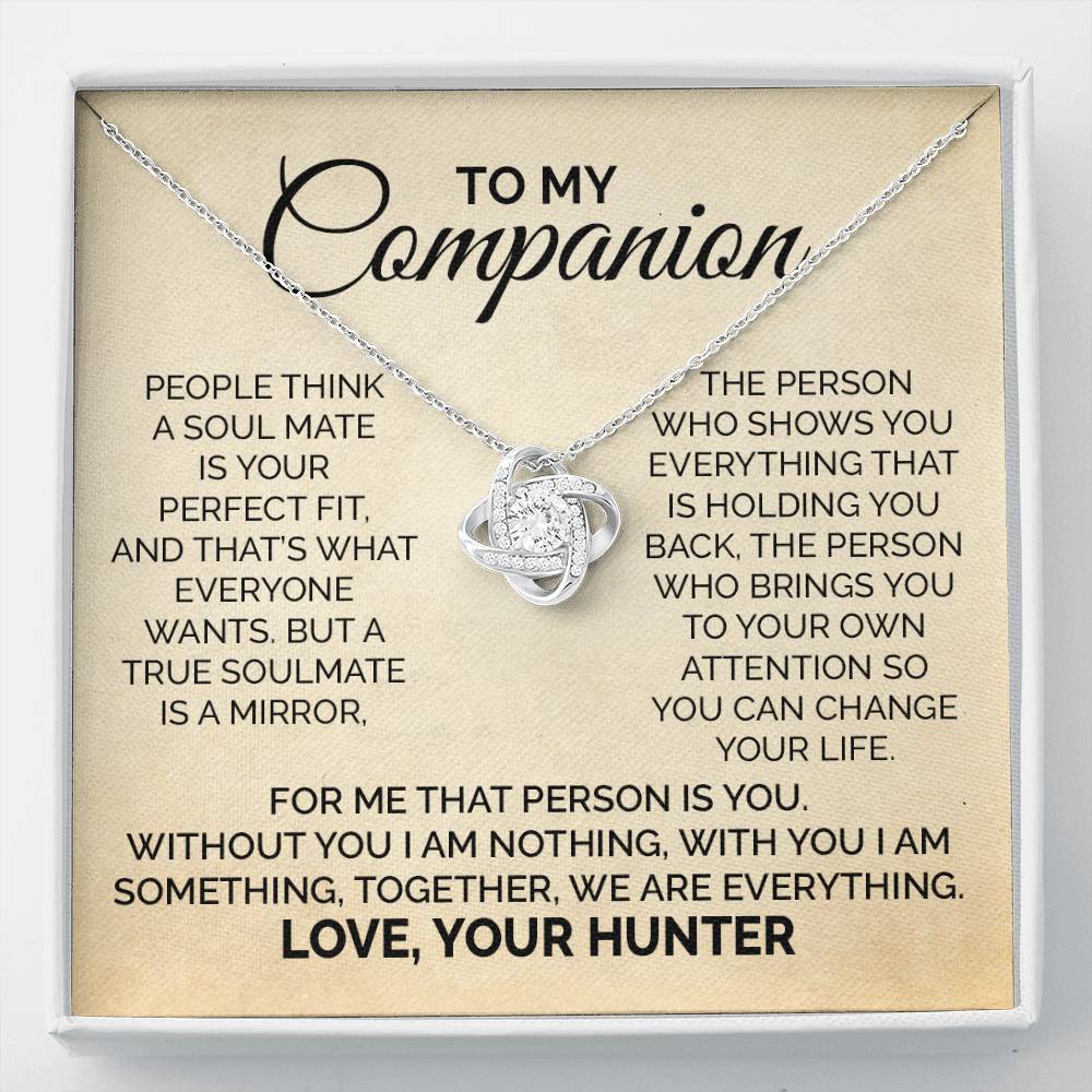 Necklace Gift For Companion from Hunter With Message Card