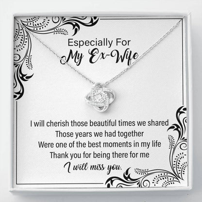 Ex-Wife Necklace Gift – I Will Miss You Message Card