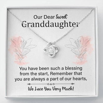 Granddaughter Necklace Gift with Loving Keepsake Note