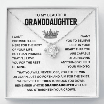 To My Beautiful Granddaughter Necklace – Straighten Your Crown Gift