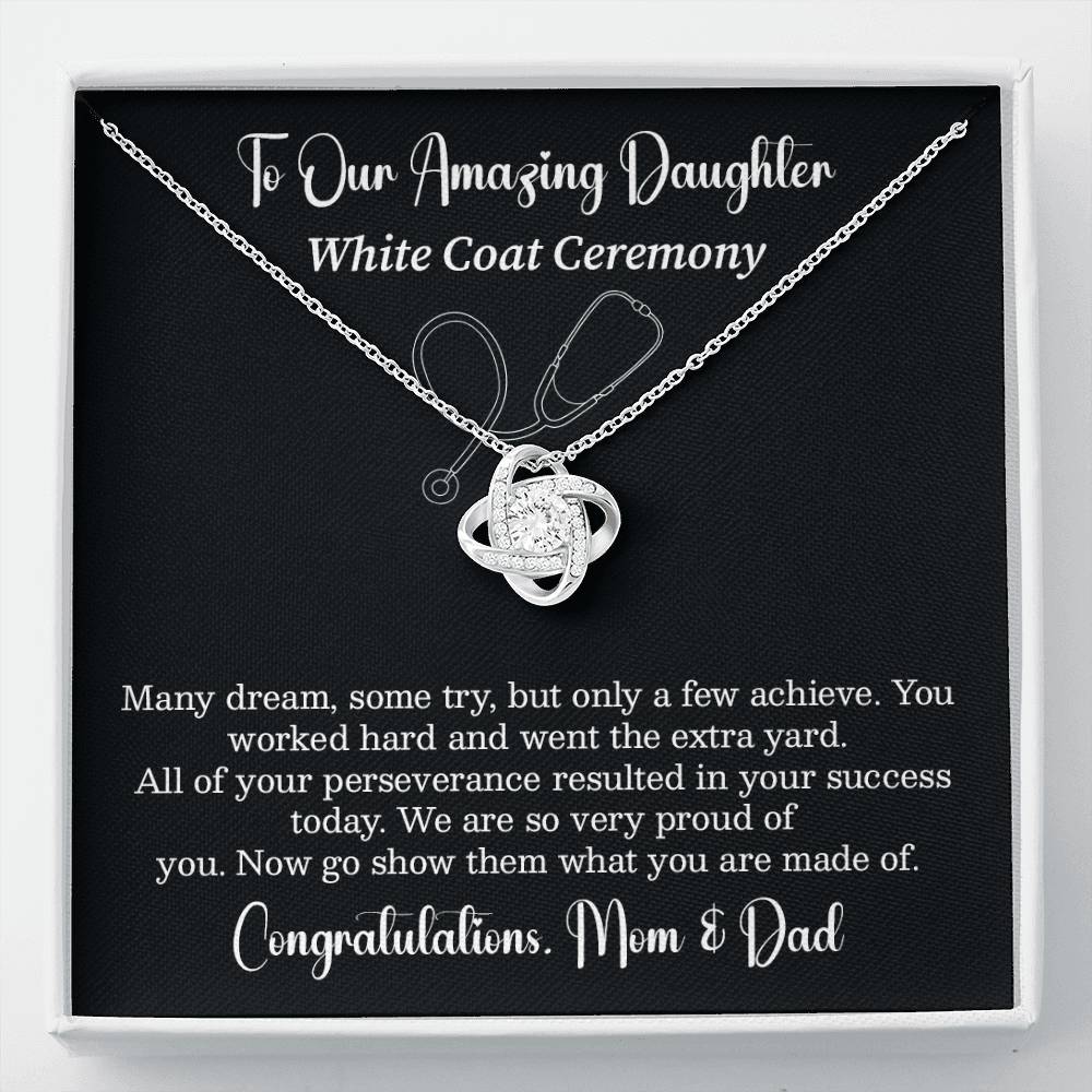 To Our Amazing Daughter On Your White Coat Ceremony Best Wishes Necklace You Are Amazing Necklace Personal Growth Jewelry Motivational Jewelry For New Beginnings Emotional Connection Necklace Meaningful Gift From Parents Congratulations Necklace