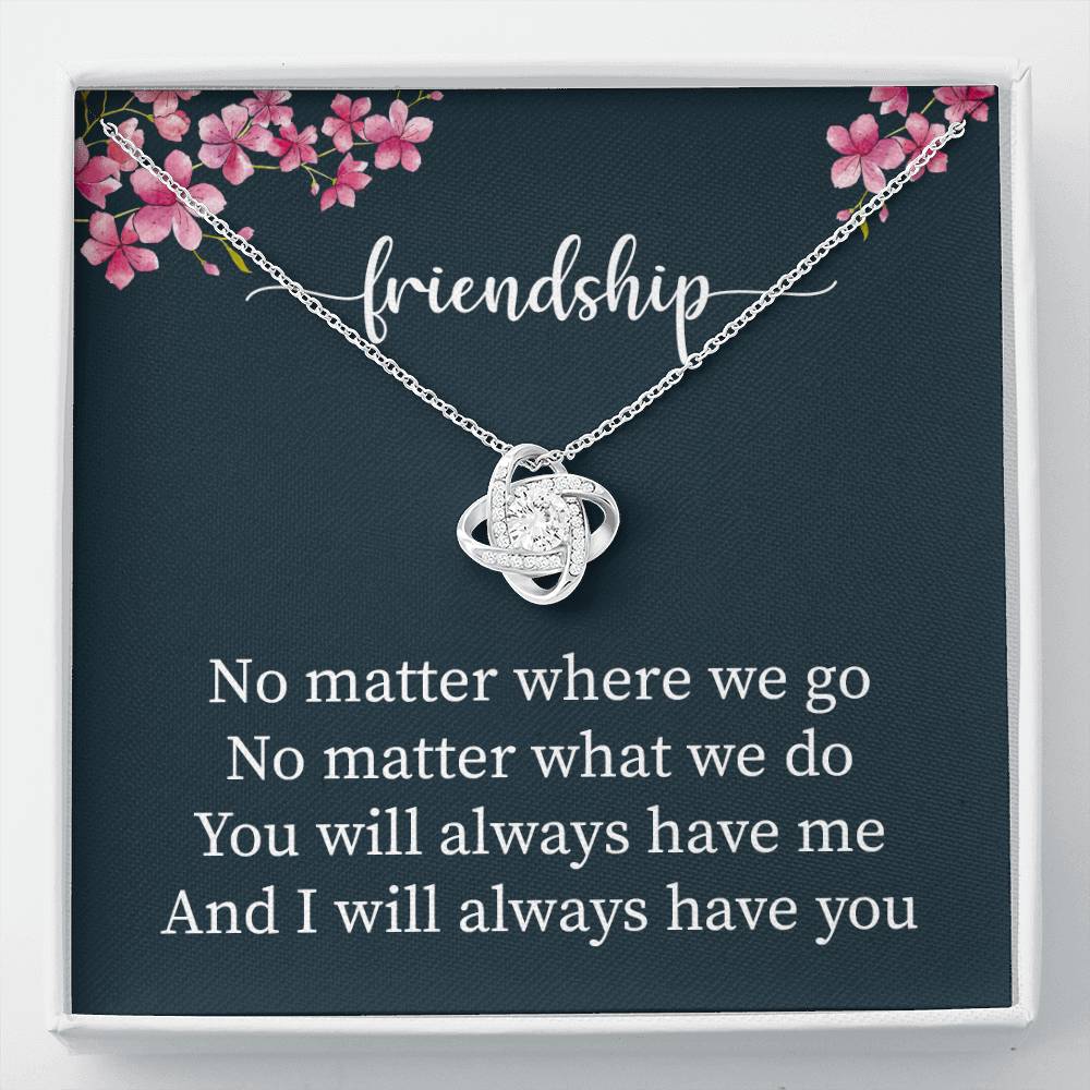 Best Friend Necklace Gift with Heartfelt Message