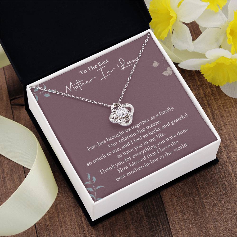 To The Best Mother-in-law Necklace Necklace For Thanking Mother-in-law Necklace For Mother-in-law On Wedding Day Necklace For Groom’s Mother Special Bond With Mother-in-law Necklace Sentimental Keepsake For Mother-in-law Best Mother-in-law Necklace Gift