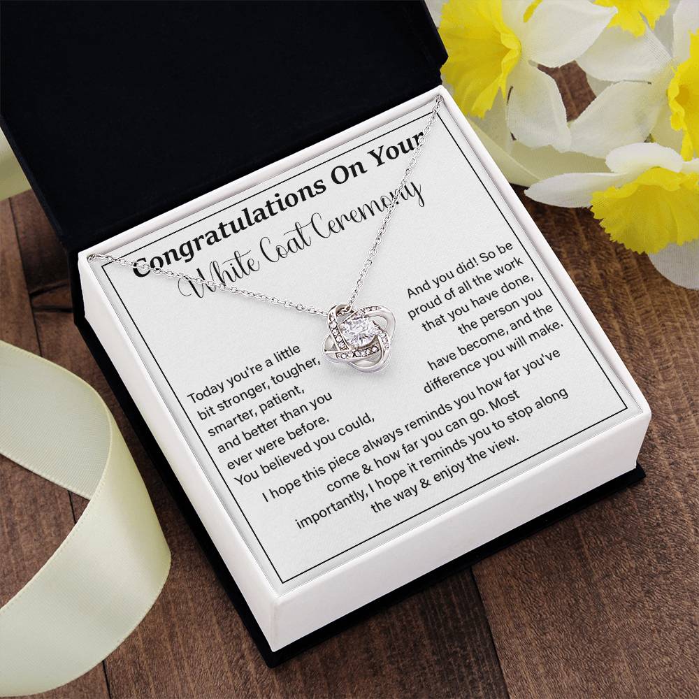 Congratulations On Your White Coat Ceremony Enjoy The View Necklace Best Wishes Necklace Personal Growth Jewelry  Motivational Jewelry Daily Inspiration Necklace Meaningful Gift For Graduates Congratulations Necklace