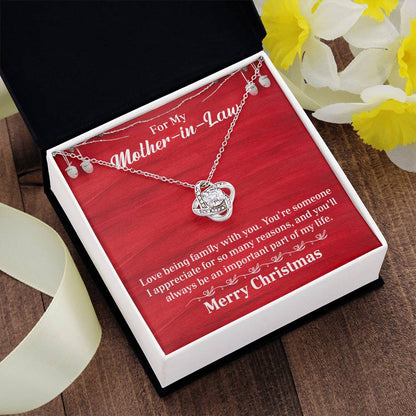 Love Knot Necklace For My Mother In Law On Merry Christmas.