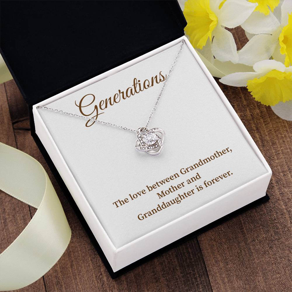 To Our Generations Generations necklace gift Heartfelt gift for family Grandmother mother granddaughter necklace Jewelry gift for mother Generational love jewelry Special gift for family members Sentimental keepsake for family