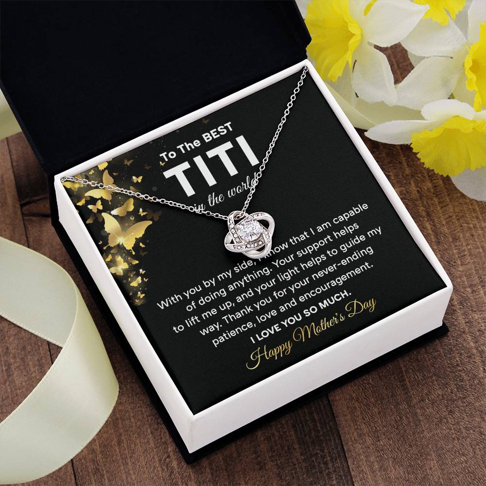 To The Best Titi Necklace Of Endless Love For Her Thank You For Everything Gift Celebrating An Amazing Day Forever My Titi Necklace Inspiration Necklace Loving Titi Mother’s Day Gift Heartfelt Message With Necklace Gift