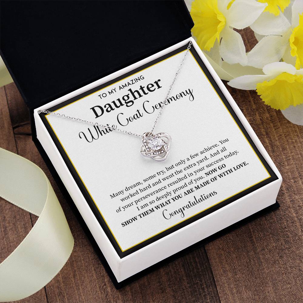 White Coat Ceremony Gift For Daughter Necklace With Gift Box