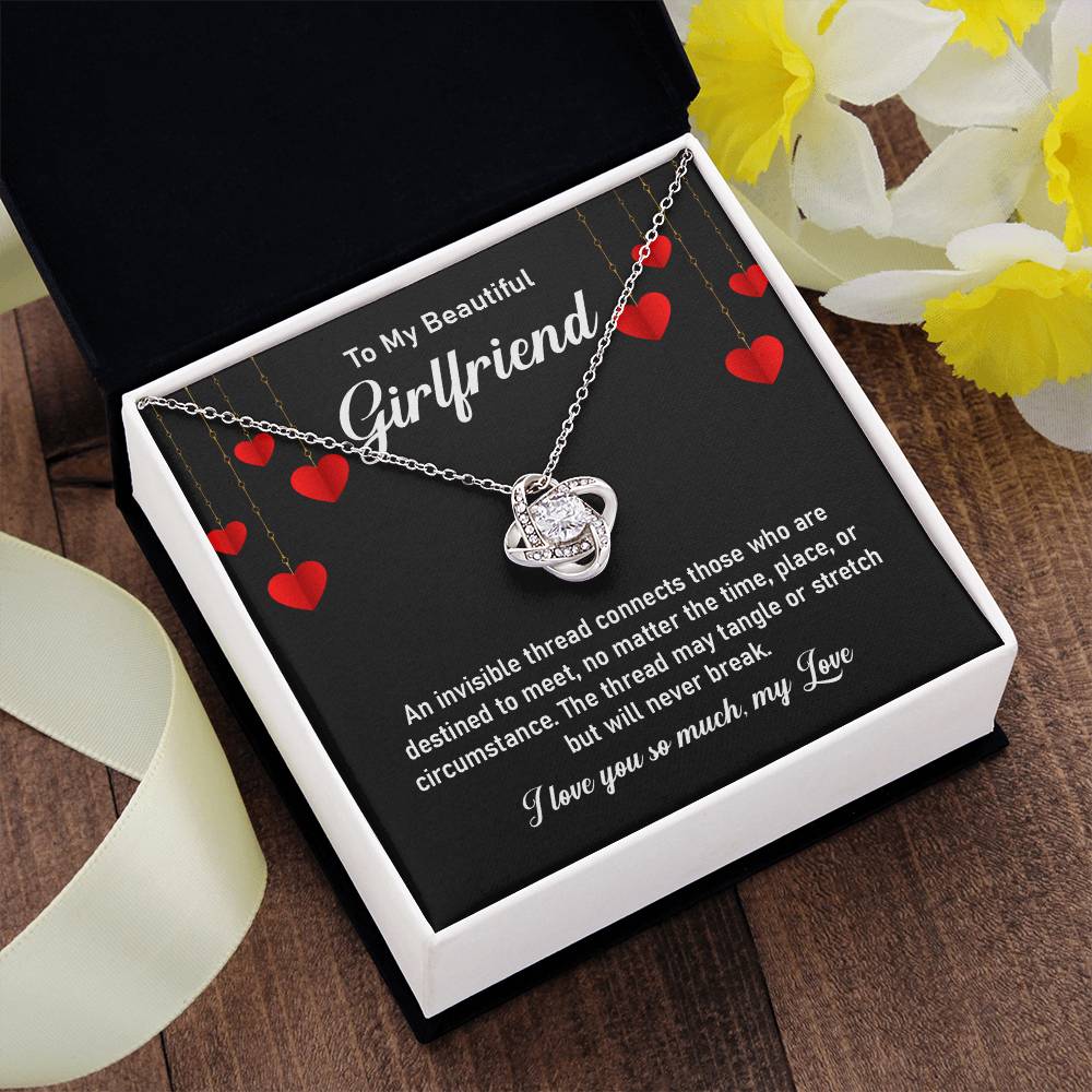To My Beautiful Girlfriend – Necklace with Message Card