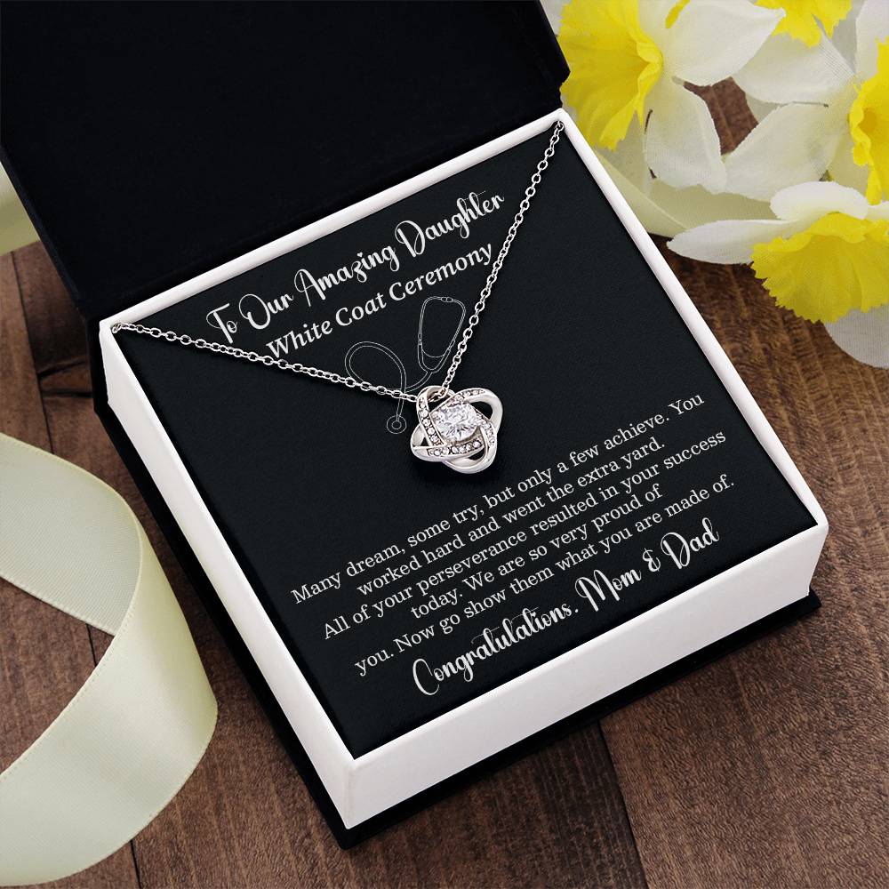 To Our Amazing Daughter On Your White Coat Ceremony Best Wishes Necklace You Are Amazing Necklace Personal Growth Jewelry Motivational Jewelry For New Beginnings Emotional Connection Necklace Meaningful Gift From Parents Congratulations Necklace