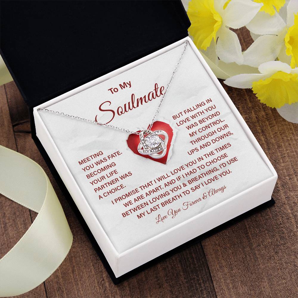 Soulmate Gift Necklace with Message Card & Box