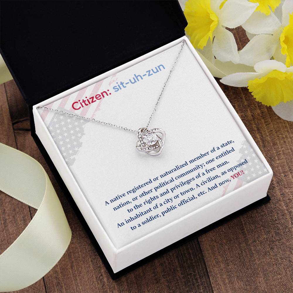 Citizen Necklace Citizen Necklace For New U.s. Citizen Gift For New American Citizen Necklace For Official U.s. Citizen Celebrate Your Freedom Necklace Necklace For U.s. Citizenship Journey Necklace With U.s. Citizen Message Gift For U.s. Citizenship