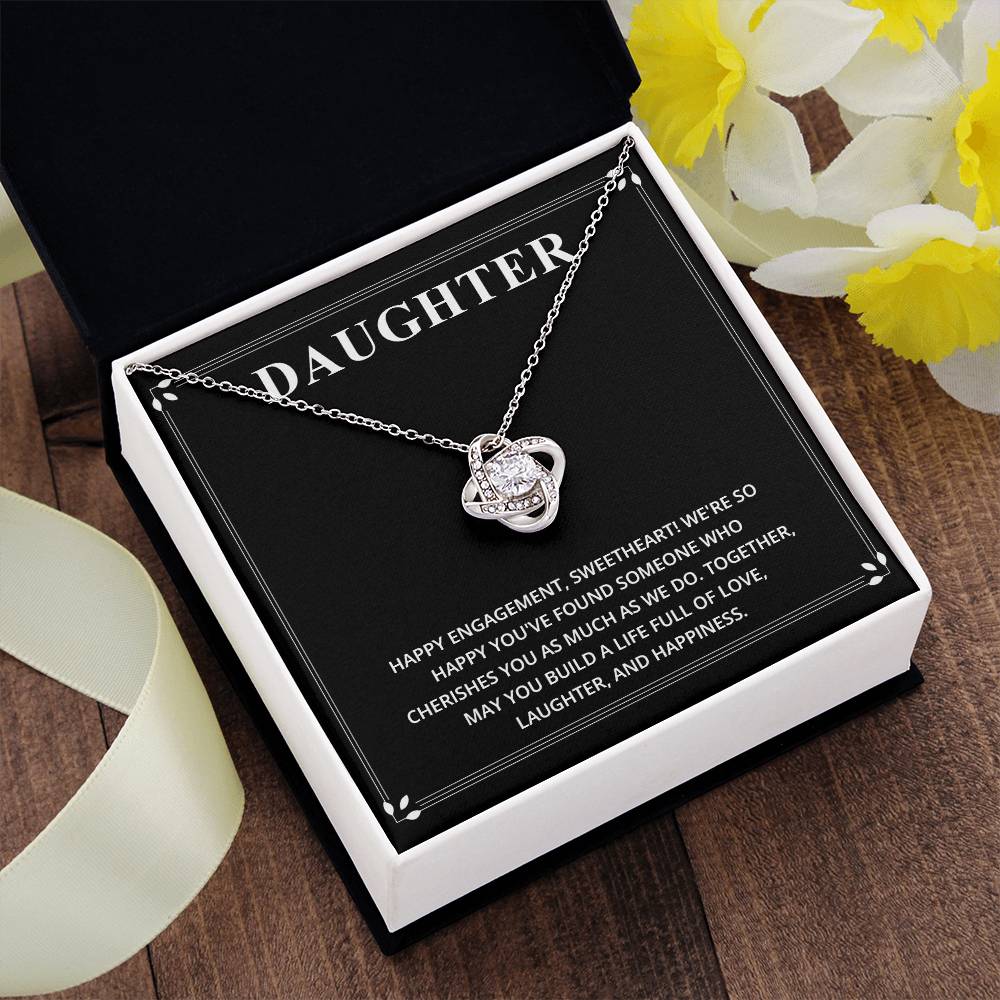 Daughter Happy Engagement Necklace Daughter Engagement Necklace Happy Engagement Gift For Daughter Sentimental Gift For Daughter’s Engagement Jewelry Gift For Daughter’s Engagement Daughter Love And Joy Gift Meaningful Engagement Gift For Daughter