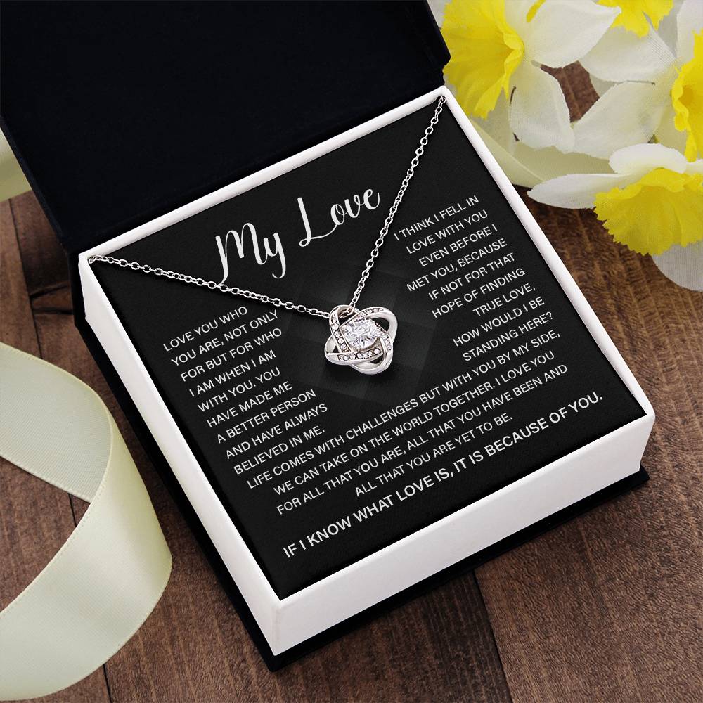 Romantic Necklace Gift for Her With Message & Luxury Box