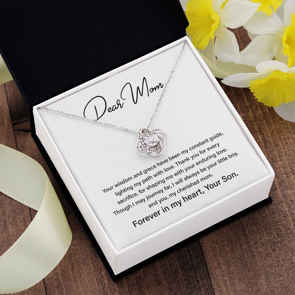 Dear Mom Mother’s Day Necklace For Cherished Mom Best Birthday Gift Thoughtful Anniversary Jewelry Unique Christmas Necklace Thoughtful Necklace With Message Card Just Because Necklace