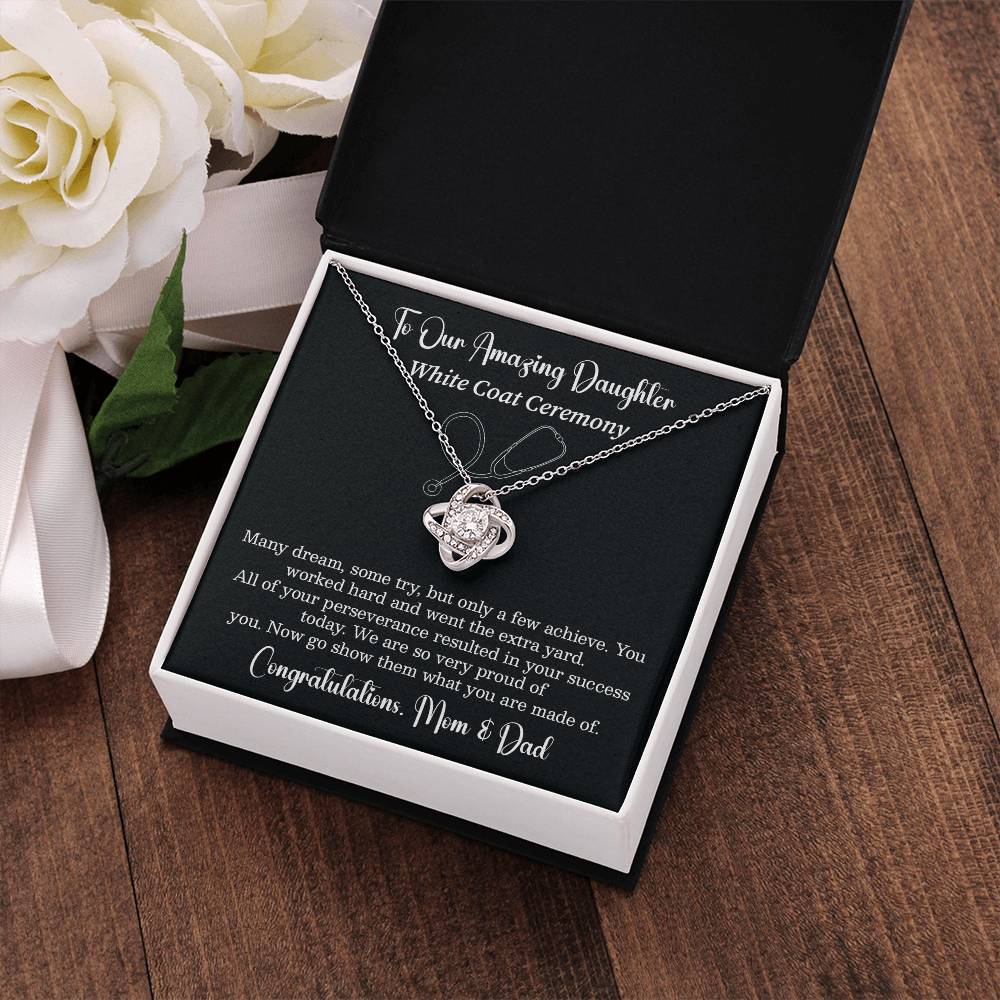 To Our Amazing Daughter On Your White Coat Ceremony Best Wishes Necklace You Are Amazing Necklace Personal Growth Jewelry Motivational Jewelry For New Beginnings Emotional Connection Necklace Meaningful Gift From Parents Congratulations Necklace