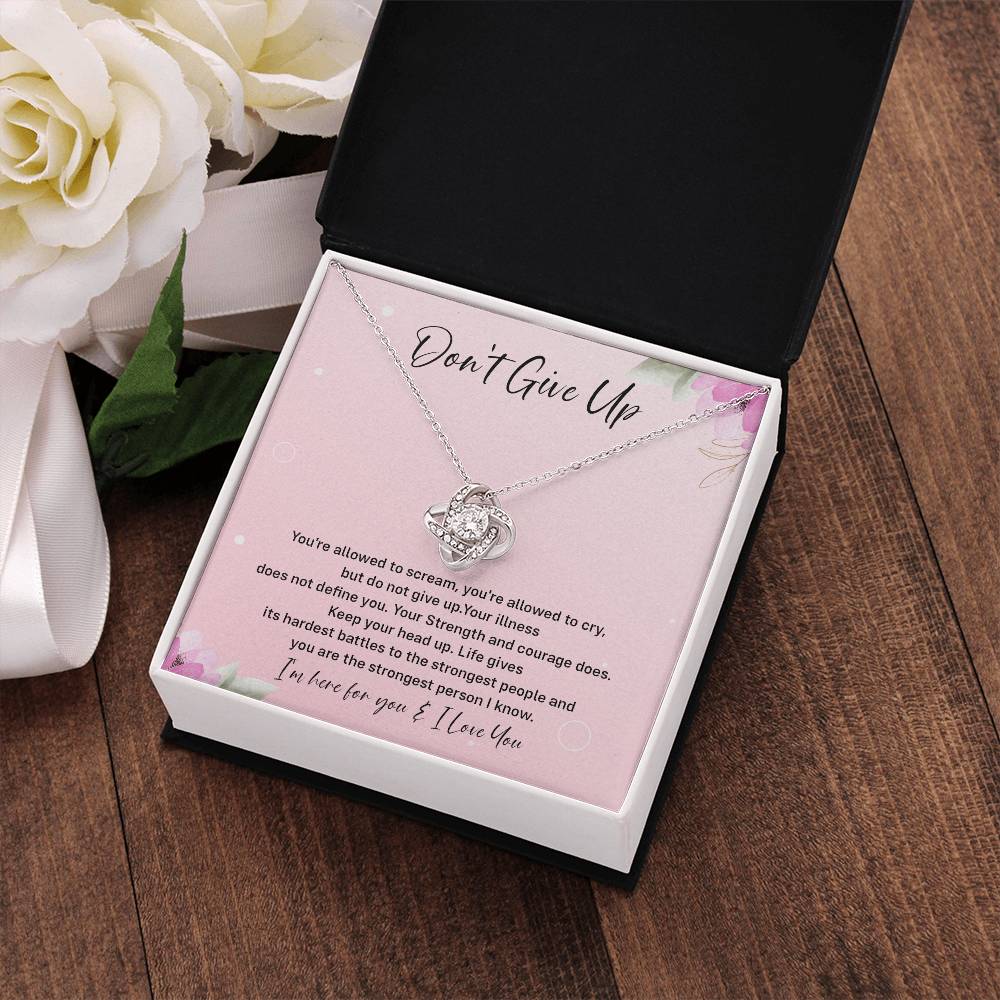 Don't Give Up Strength And Courage Necklace Don't Give Up Necklace Supportive Gift For Fighter You Are Strong Necklace Life's Battles Necklace Emotional Connection Necklace Love And Support Necklace Motivational Jewelry Breast Cancer Necklace For Soulmate