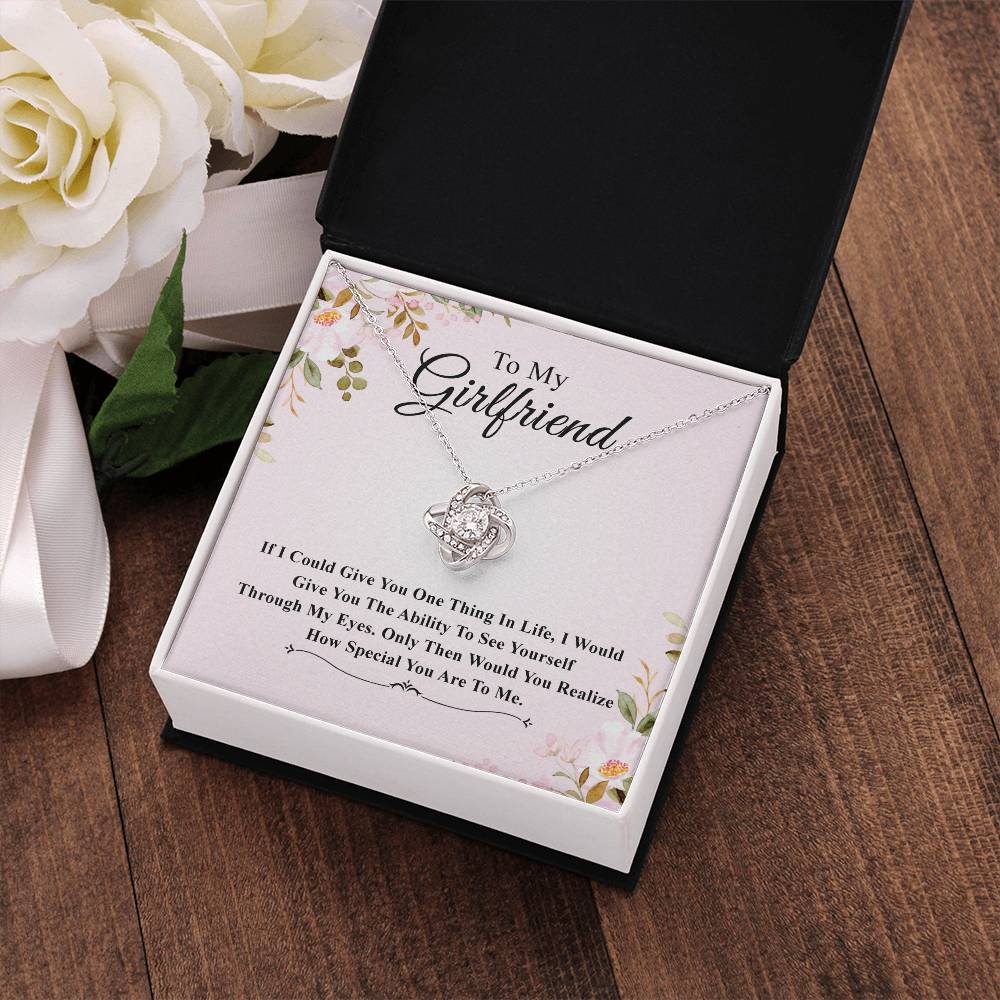 Girlfriend Necklace Gift with Emotional Eyes Message