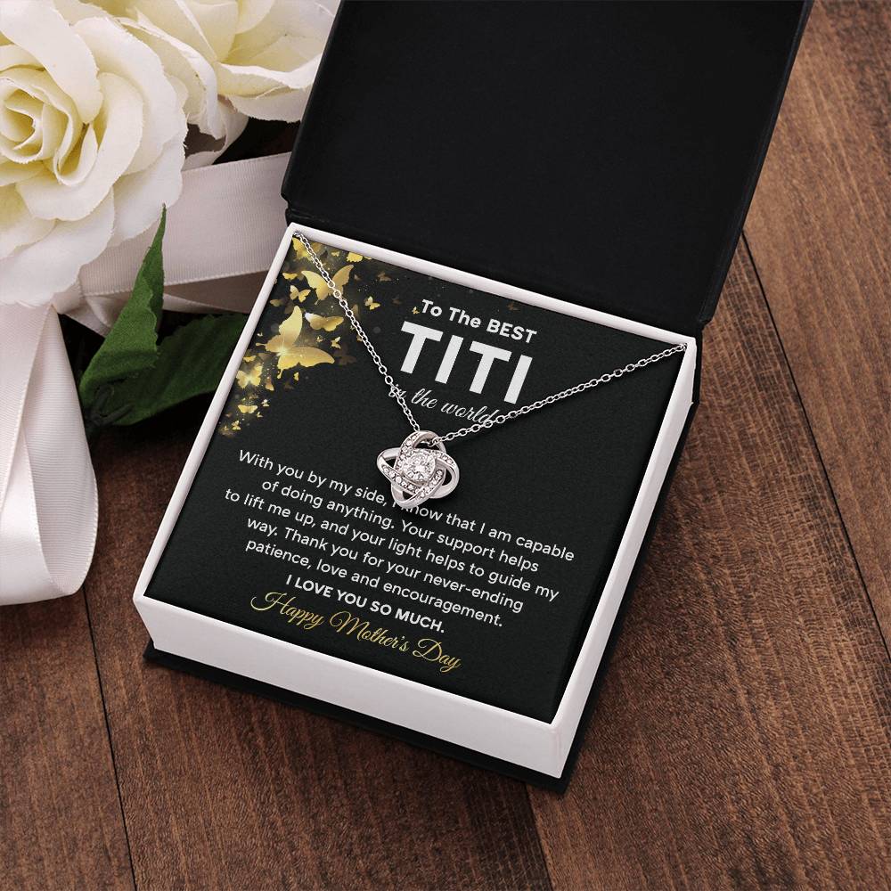 To The Best Titi Necklace Of Endless Love For Her Thank You For Everything Gift Celebrating An Amazing Day Forever My Titi Necklace Inspiration Necklace Loving Titi Mother’s Day Gift Heartfelt Message With Necklace Gift