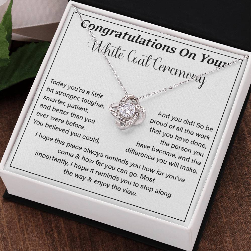 Congratulations On Your White Coat Ceremony Enjoy The View Necklace Best Wishes Necklace Personal Growth Jewelry  Motivational Jewelry Daily Inspiration Necklace Meaningful Gift For Graduates Congratulations Necklace