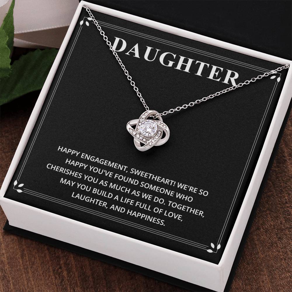 Daughter Happy Engagement Necklace Daughter Engagement Necklace Happy Engagement Gift For Daughter Sentimental Gift For Daughter’s Engagement Jewelry Gift For Daughter’s Engagement Daughter Love And Joy Gift Meaningful Engagement Gift For Daughter