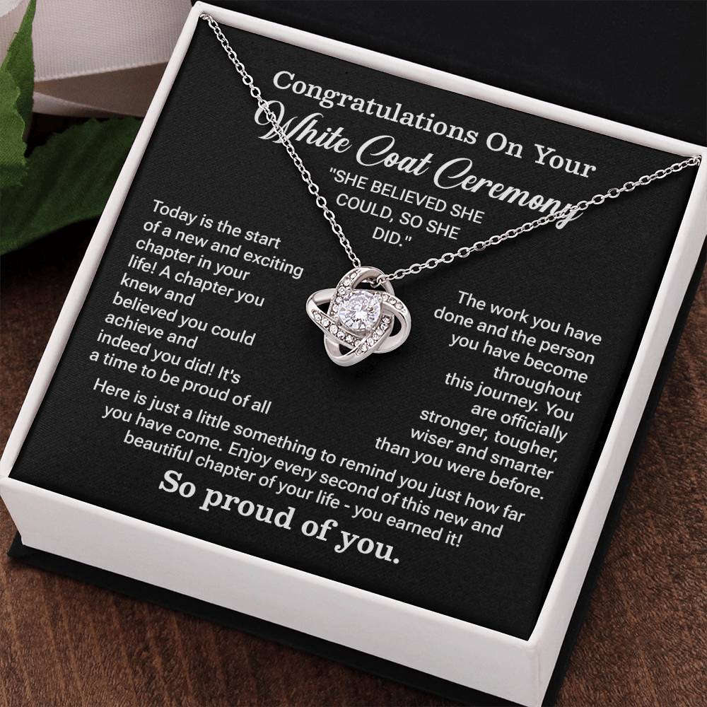 Congratulations On Your New White Coat Ceremony Congratulations Necklace White Coat Ceremony Inspirational Jewelry Gift New Chapter Necklace Meaningful Gift For Graduates Emotional Connection Necklace Motivational Jewelry