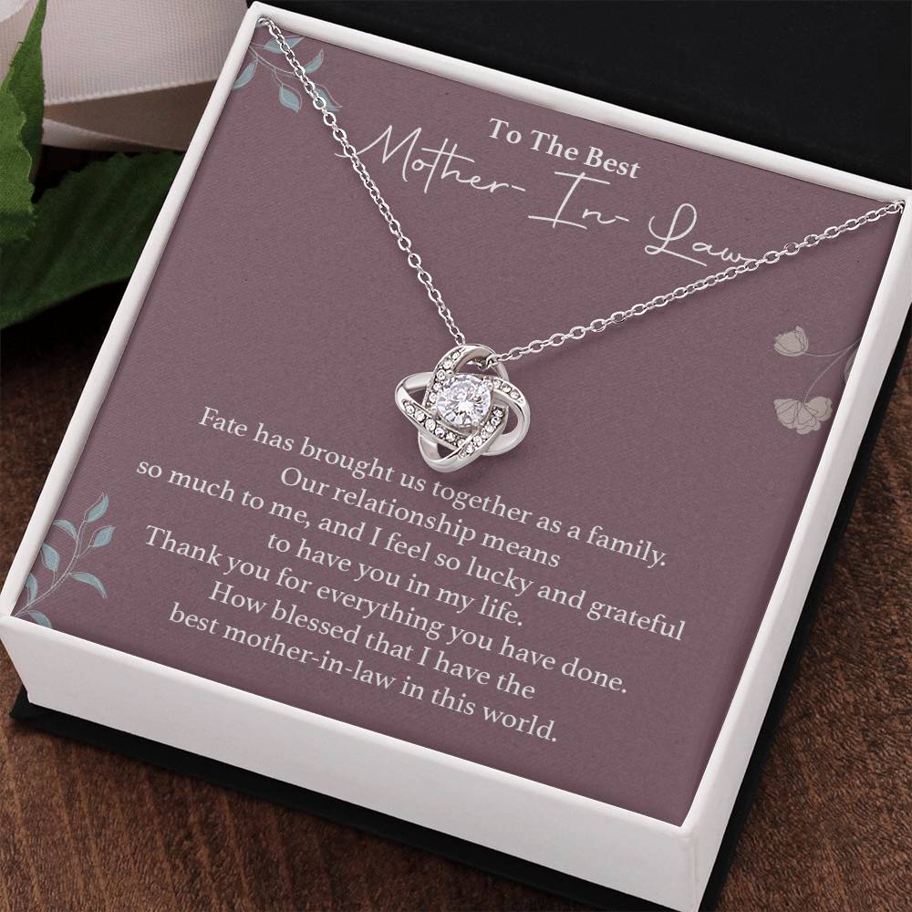 To The Best Mother-in-law Necklace Necklace For Thanking Mother-in-law Necklace For Mother-in-law On Wedding Day Necklace For Groom’s Mother Special Bond With Mother-in-law Necklace Sentimental Keepsake For Mother-in-law Best Mother-in-law Necklace Gift