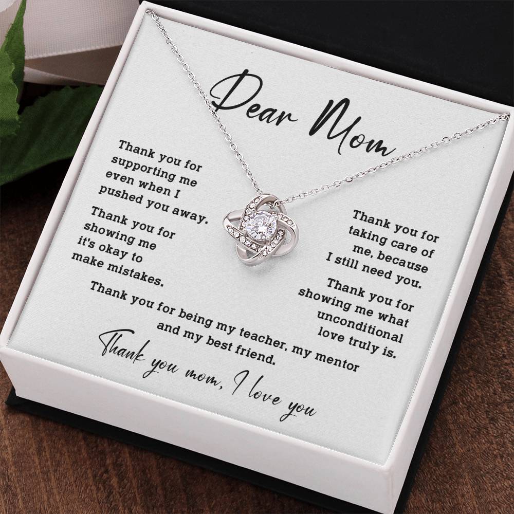 Dear Mom Dear Mom Necklace Gift Heartfelt Gift For Mom Bond With Mom Necklace Forever Loved Mom Necklace Thoughtful Gift For Mom Unique Gift For Mother-child Bond Meaningful Gift For Mom Special Occasion Gift For Mom Unique Family Bond Necklace