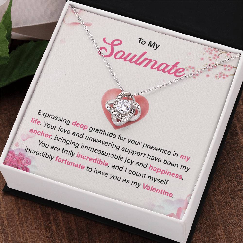 Valentine’s Day Necklace for Soulmate with Message Card