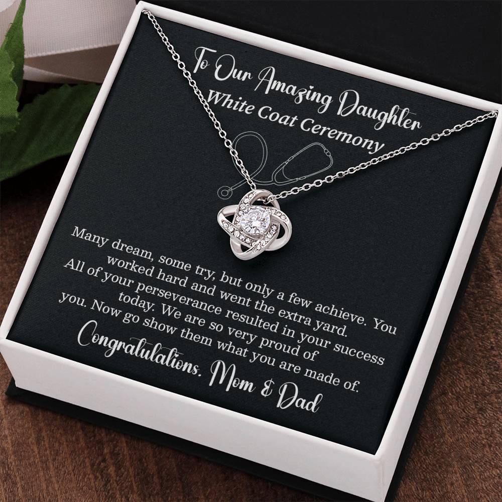 To Our Amazing Daughter On Your White Coat Ceremony Best Wishes Necklace You Are Amazing Necklace Personal Growth Jewelry Motivational Jewelry For New Beginnings Emotional Connection Necklace Meaningful Gift From Parents Congratulations Necklace