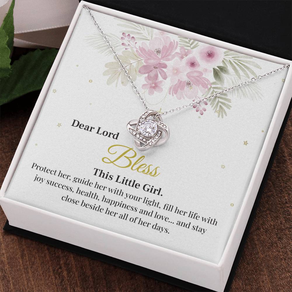 Dear Lord Bless This Little Girl, Blessing Pendant For Little One Heartfelt Necklace For A Young Heart Protective Jewelry For A Child’s Journey Thank You Gift For A Cherished Child To Bless And Protect Jewelry Sentimental Pendant With Blessings