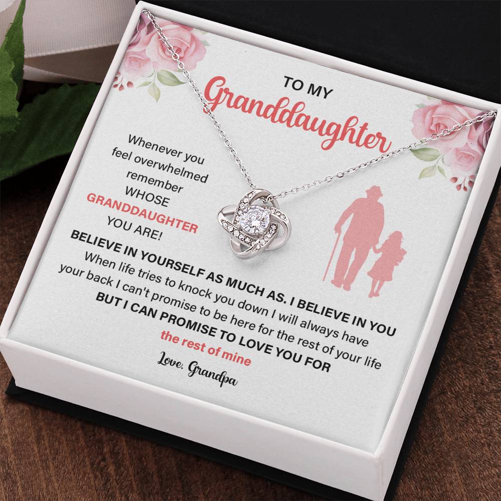 Granddaughter Gift from Grandpa – Love Note Necklace